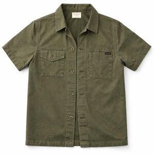 Nudie Jeans Olive Green Button Detail Shirt NWT Worker Jacket Shortsleeved